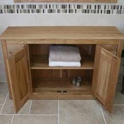 Oak Bathroom Vanity Unit Cor02B - thumbnail 3