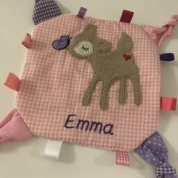 Personalized Cuddly Blanket Deer Gift For Birth Baby Desired Name - thumbnail 2