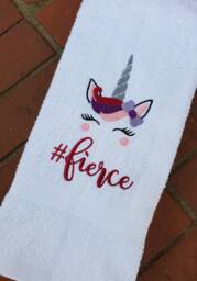 Personalized Unicorn Sweat Towel, Embroidered Hand Towel Gifts, School Sports