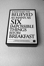Alice in Wonderland - Framed Quote Believed Six Impossible Things, Wonderland, Lewis Carroll, Mad Hatter, Wall, Art, Alice, Frame, Print - thumbnail 2