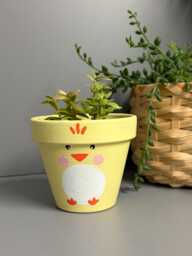 Easter Chick Terracotta Plant Pot, Indoor Plants, Gifts - thumbnail 1