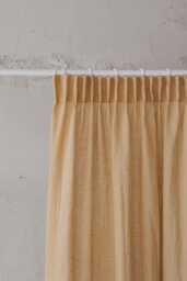 Wheat Sheer Linen Curtain, Light Filtering Pencil Pleat Panel, Soft Beige Natural Drape, Handmade Window Farmhouse Curtain - thumbnail 1