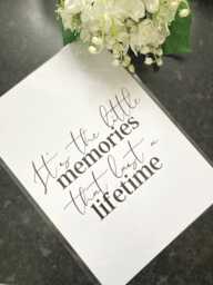 Inspirational Quote Print Little Memories, Modern Home Decor - thumbnail 1