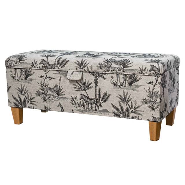 Safari Animal Print Storage Bench Ottoman - British Made - image 1