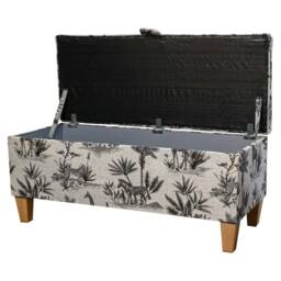 Safari Animal Print Storage Bench Ottoman - British Made - thumbnail 2