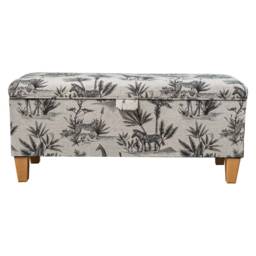 Safari Animal Print Storage Bench Ottoman - British Made - thumbnail 3