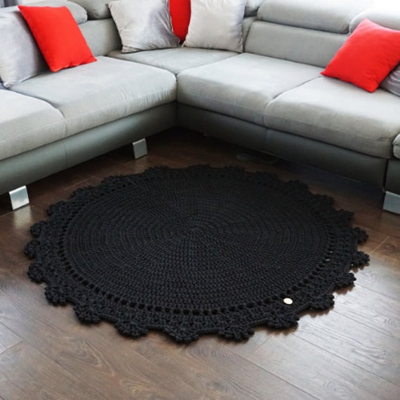 Handmade Crochet Cotton Rug Personalized Nursery Decor - image 1