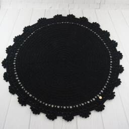 Handmade Crochet Cotton Rug Personalized Nursery Decor - thumbnail 3