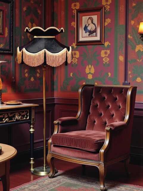 Black Paisley Print Fabric Lampshade Handmade in The UK For Table & Floor Standard Lamp Shades, Ceiling Lights - image 1