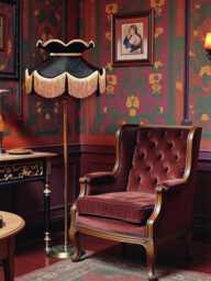 Black Paisley Print Fabric Lampshade Handmade in The UK For Table & Floor Standard Lamp Shades, Ceiling Lights - thumbnail 1