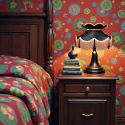 Black Paisley Print Fabric Lampshade Handmade in The UK For Table & Floor Standard Lamp Shades, Ceiling Lights - thumbnail 3