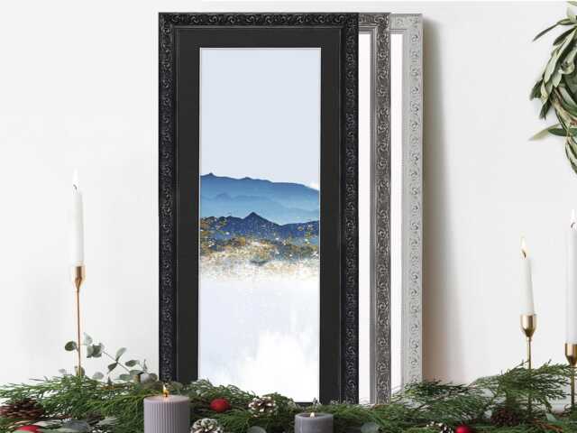 Ornate Picture Frame, White Mount, Handmade Photo Wedding Gift - image 1