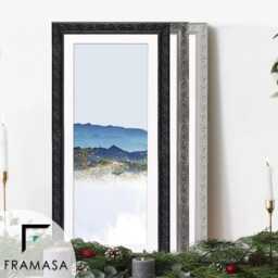 Ornate Picture Frame, White Mount, Handmade Photo Wedding Gift - thumbnail 2