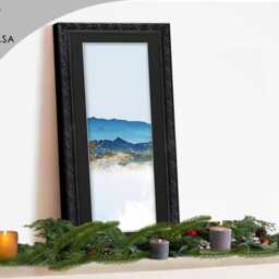 Ornate Picture Frame, White Mount, Handmade Photo Wedding Gift - thumbnail 3