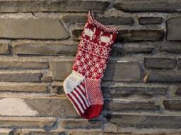 Crab Christmas Stocking - Hand Knit, Fair Isle, Vintage Inspired Knit With The Wind