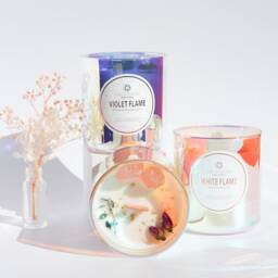 Crystal Candle Set Gift Box Rose Quartz Energy Healing Soulmate Love Spell Best Friend Candle Housewarming Luxury