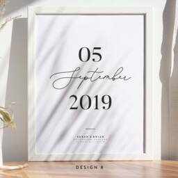 Special Date Anniversary Memory Print - Personalised Milestone Wall Art Print, Valentines Gift, Wedding Gift D??cor #105 - thumbnail 3