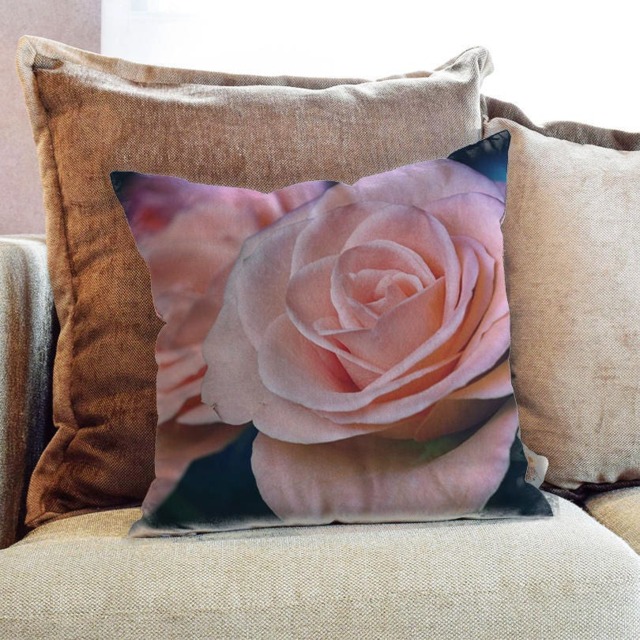 Flowers Rose Photography - Decorative Pillow Throw Cushion Fabric , Case Cover Or With Filling