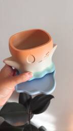 The Boo - Ghost Plant Pot - Spooky Planters Ghost Flower Pots With Drainage & Drip Tray