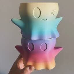 The Boo - Ghost Plant Pot - Spooky Planters Ghost Flower Pots With Drainage & Drip Tray - thumbnail 2
