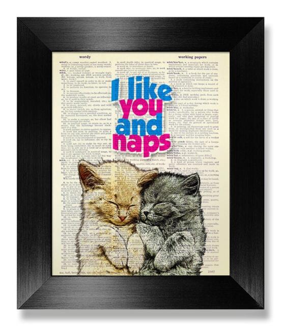 Funny Anniversary Gift Man, Anniversary Boyfriend Couple, Bedroom Wall Quote Poster Print Art, Master Bedroom Decor - I Like You & Naps