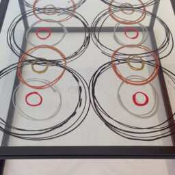 Circles On Glass Coffee Table, Modern Decor, Handmade, Hand Crafted, Contemporary, Sleek, Knoechel, Acrylic, Rectangular, Bespoke, Urban - thumbnail 4