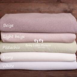 Light Beige Samantha Posing Fabric, Backdrop, Newborn Cover, Wrap, Fabric Bean Bag Blanket, Beanbag Baby Shower - thumbnail 3