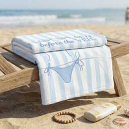 Personalized Last Splash Before The Veil Beach Towel 2026, Custom Bachelorette Towel, Bride Squad Gift, Bach Party - thumbnail 4