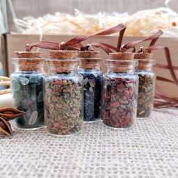 5 Bottles Of Christmas, Crystal Christmas Tree Ornaments - thumbnail 2