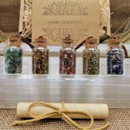 5 Bottles Of Christmas, Crystal Christmas Tree Ornaments - thumbnail 3