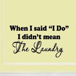 When I Said Do, Didn't Mean The Laundry Wall Decal Signs Sticker - Vwaq - thumbnail 1