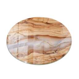 Natural Wood With Resin Glass Table Top, Beige Scandinavian-style Protective Top For Tables - thumbnail 2