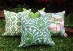 Tropical Green Outdoor Cushion Cover Water Resistant Alfresco Pillow - thumbnail 1