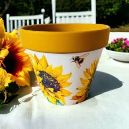 Sunflower Flower Pot, Plant Garden Gifts, Decorations, Themed Sunflowers For Mum - thumbnail 2