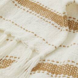 Sophia Throw Pillow, Terracotta & Ivory Stripe - thumbnail 4
