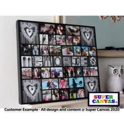 Memories Personalised Family Picture Photo Collage Wall Art Framed Canvas Print Mum Dad Friend Husband Wife Unique Fathers Day Birthday Gift - thumbnail 1