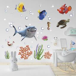 Finding Nemo - Nautical Decor Miniature Fish Decal Art Print Fishing Stickers Clipart - thumbnail 3