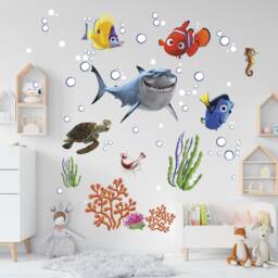 Finding Nemo - Nautical Decor Miniature Fish Decal Art Print Fishing Stickers Clipart - thumbnail 2