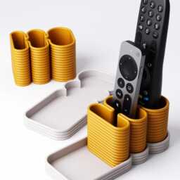 Remote Control Caddy - Ribbed Desk Tidy Fluted Pen Pot Custom Tv Accessory Housewarming Gift Teen Bedroom Decor - thumbnail 1