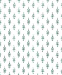Lacefield Hilda Block Print Vintage Style Cafe Curtain , Block Floral Pattern Curtain, Kitchen Bathroom
