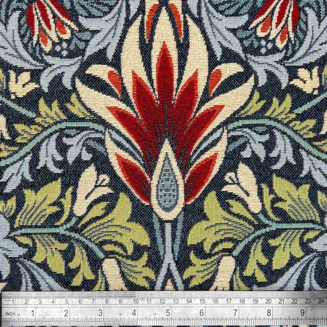 "William Morris Snakeshead Grey Tapestry Curtains Custom Pinch Pleat, Blackout Lined - 90""x90" - image 1