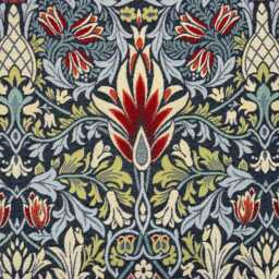 "William Morris Snakeshead Grey Tapestry Curtains Custom Pinch Pleat, Blackout Lined - 90""x90" - thumbnail 2