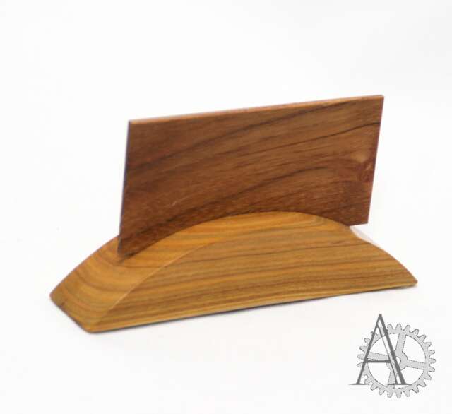 Cotinus Wood Business Card Holder Desk Organizer - image 1