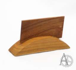 Cotinus Wood Business Card Holder Desk Organizer - thumbnail 1