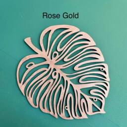 Set Of 3 Wooden Monstera Leaf Wall Decor, Safari Tropical Art, Modern Art - thumbnail 3