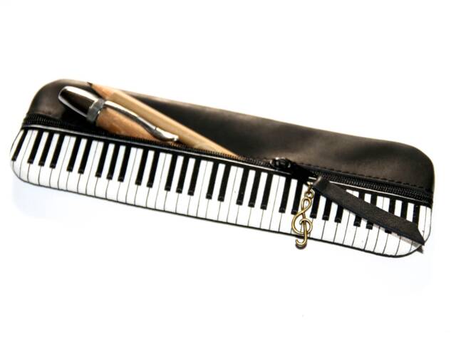 Piano Music Pencil Case Unique Leather & Fabric Unique - image 1