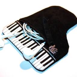 Piano Music Pencil Case Unique Leather & Fabric Unique - thumbnail 3