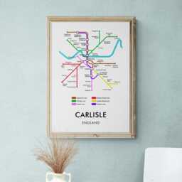 Carlisle Tube Map Print, Underground Street Wall Art Gifts - thumbnail 2