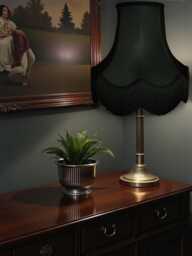 Traditional Black Fabric Lampshade Handmade For Table & Floor Standard Lamp Bases, Wall Light Fixtures, Ceiling Pendant Fittings - thumbnail 1