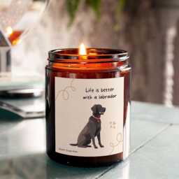 Labrador Gift Candle, Dog Lover Gift, Life Is Better With A Labrador, Owner Pet Black Lab - thumbnail 2